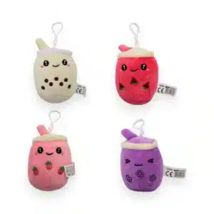 Peluches porte-clés bubble tea kawaii 10 cm