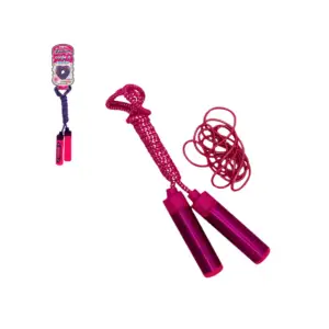 Corde à sauter 2,10 m avec élastique 2 couleurs assorties