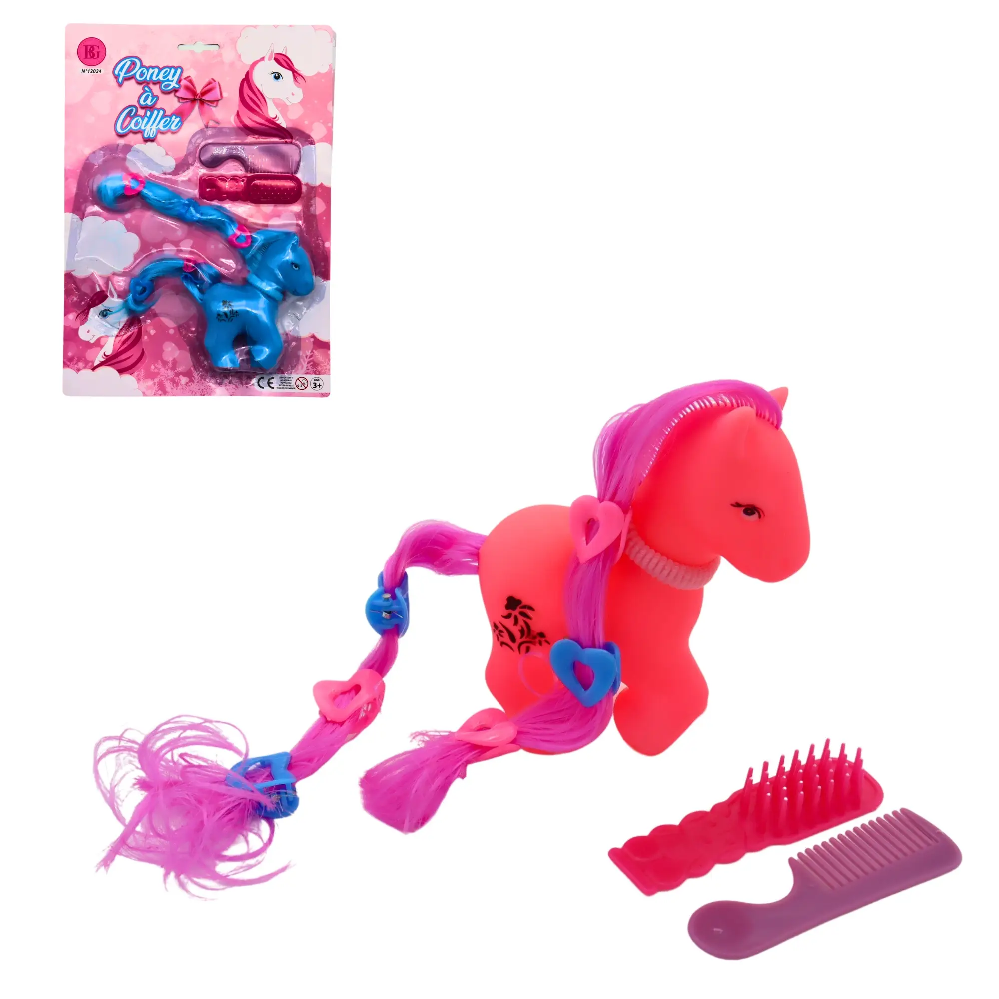PONEY A COIFFER 2 COULEURS