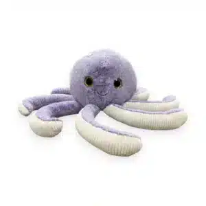 Peluche pieuvre géante 80 cm ultra douce couleur lavande pour professionnels