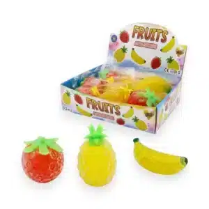 Fruits anti-stress 3 modèles assortis en mousse souple