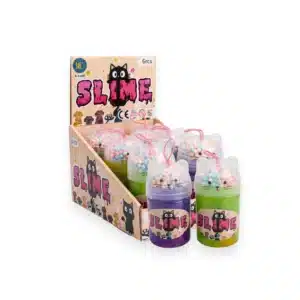 Pâte slime tête de chat 180 grammes avec billes colorées