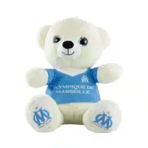 Peluche officielle Ours Olympique de Marseille 28 cm sous licence OM