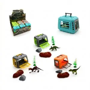 dinosaure avec cage 10,5 cm et accessoires