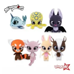 Peluches Mon Ami Wyncor Miraculous 25 cm officielles 8 modèles assortis