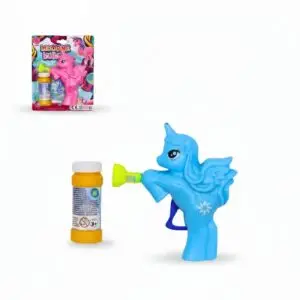Pistolet à bulles licorne 2 couleurs assorties avec recharge