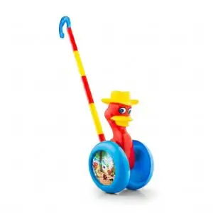 Rouleur canard 25 cm jouet à pousser pour enfants